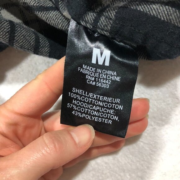 Lurking Class Top Womens Medium Flannel Button Front Shirt Hood Graphic Skull - Picture 14 of 16